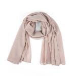 وشاح كريمي من القطن والبوليستر بحواف مخيطة بدقة ناعم وأنيق وخفيف الوزن