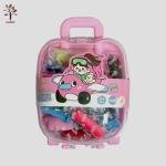 مجموعة عجينة اللعب الإبداعية للأطفال بحقيبة سفر على شكل طائرة 14 لونا مع قوالب ممتعة