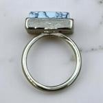 خاتم بوجه مربع رخامي