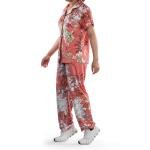 طقم بيجامة ستان بنقشة بيزلي ناعم، مريح وأنيق