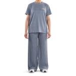 طقم ملابس منزلية بنقشة مضلعة تطريز على الصدر وقصة مريحة راحة وأناقة في كل لحظة