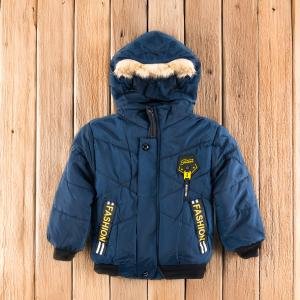 جاكت أطفال شتوي مع شرائط على الجيوب