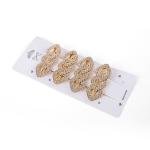 Elegant Interlocking Rhinestone Hair Clip Set