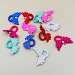 ربطات شعر قماش ناعمة بألوان نيون مريحة، عملية، وبألوان مبهجة