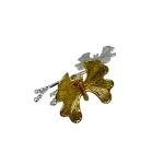 صينية فواكه وحلويات سيراميك مزينة بفراشة على قاعدة مزخرفة