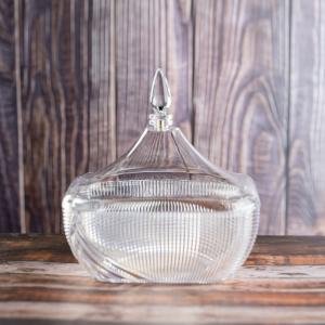 برطمان حلوى زجاجي فاخر بغطاء - صغير