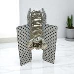 مشبك شعر بتصميم منقط لامع مع قبضة ذهبية وثبات واسع