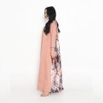 دراعة استقبال مع شك جينز ماكس مارا من الأمام وحرير ملون من الخلف