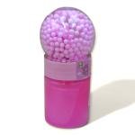 عجينة سلايم مع لعبة طائرة وخرز عائم في علبة كروية شفافة لعبة حسية للأطفال